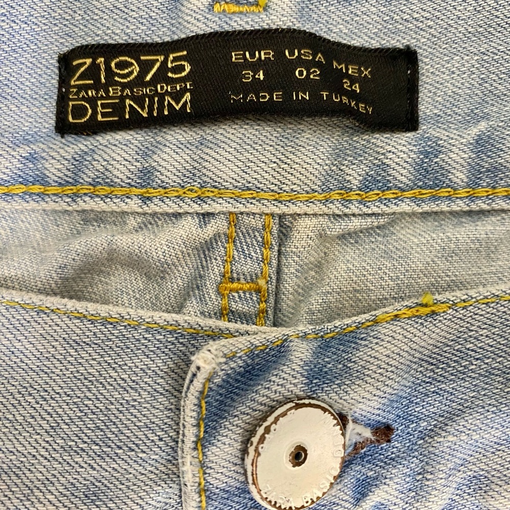 Zara Basic Z1975 Ripped Slim Fit Denim - Picture 3 of 4